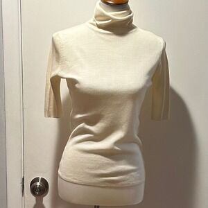 THEORY  Regal Wool - Leenda Short-Sleeve Turtleneck - Size S